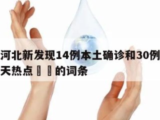 包含河北新发现14例本土确诊和30例无症状当天热点㊙️的词条