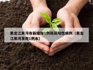 黑龙江黑河有新增加1例初筛阳性病例（黑龙江黑河发现1例本）